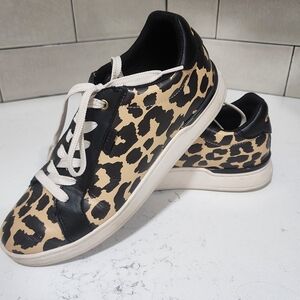 Coach CO337 Leopard Print Shoes Womens Size 8.5B Chic